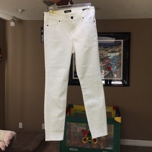 White stretchy ankle Buffalo Jeans